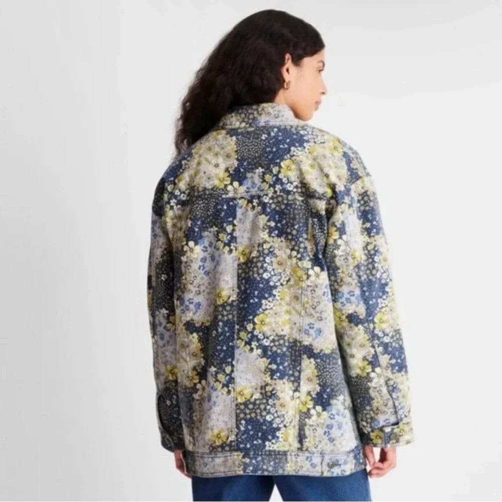 Future Collective Cottagecore Oversized Trucker Denim Jacket